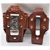 Image 3 : 2 Estate Tooled Leather Flip Phone Holders