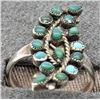 Image 3 : Zuni Old Pawn Sterling Turquoise Ring, Size 9