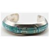 Image 2 : Zuni Sterling Inlay Turquoise Cuff Bracelet