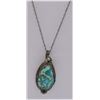 Image 1 : Navajo Sterling Turquoise Pendant Necklace