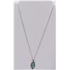 Image 2 : Navajo Sterling Turquoise Pendant Necklace