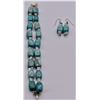 Image 1 : Larimar or Turquoise Bead Bracelet and Earrings