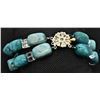 Image 4 : Larimar or Turquoise Bead Bracelet and Earrings