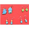 Image 2 : 4 Pairs of Earrings, 3 are Turquoise