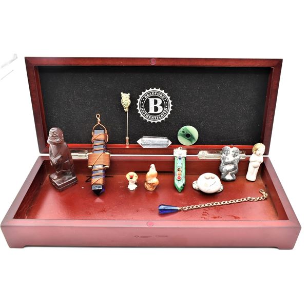 New York Estate Collectibles in Pressed Wood Box