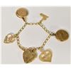 Image 1 : Gold Plate Charm Bracelet, Some 14K Charms