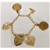 Image 2 : Gold Plate Charm Bracelet, Some 14K Charms