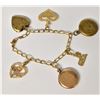 Image 3 : Gold Plate Charm Bracelet, Some 14K Charms