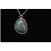Image 1 : Navajo Sterling Turquoise Pendant Necklace