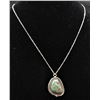 Image 2 : Navajo Sterling Turquoise Pendant Necklace
