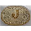 Image 3 : Estate Large El Arturo Bronze Initial ''J'' Buckle