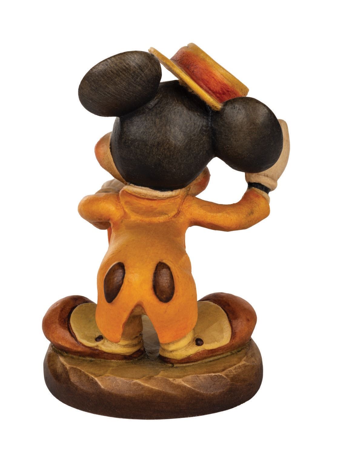 Mickey Dapper A Dapper Mickey Mouse Wood Carved Figure by Anri. - Van Eaton Galleries
