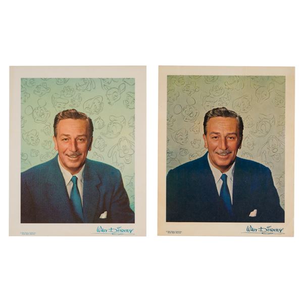 A Pair of Walt Disney Fan Cards.