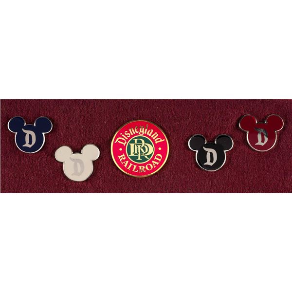 A Set of Very Rare Disneyland Railroad Security Pins.