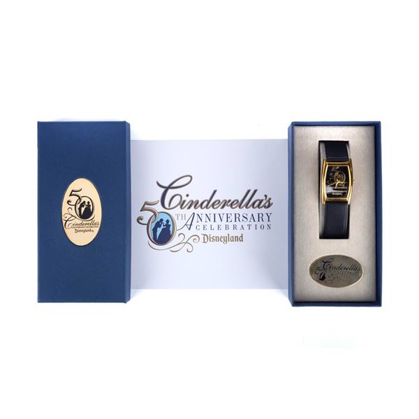 A Cinderella's 50th Anniversary Watch & Invitation.