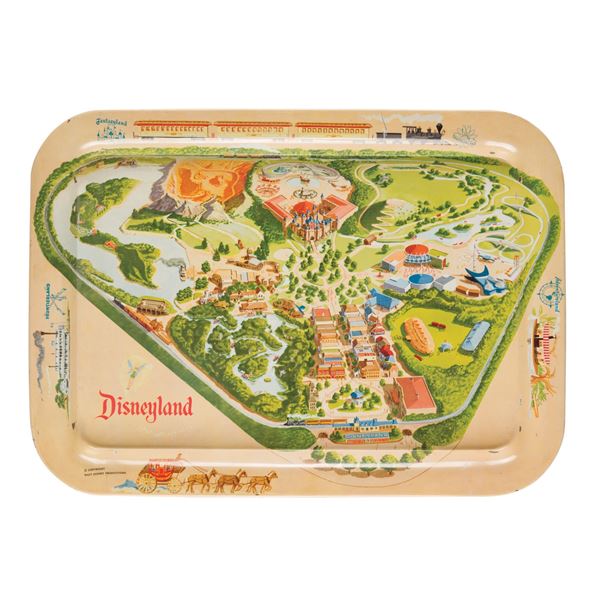 A Disneyland Map Aluminum Tray.