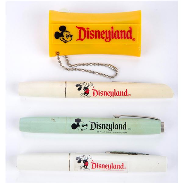 A Collection of (4) Disneyland Souvenir Flashlights.