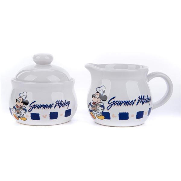 A Gourmet Mickey Creamer and Sugar Bowl Set.