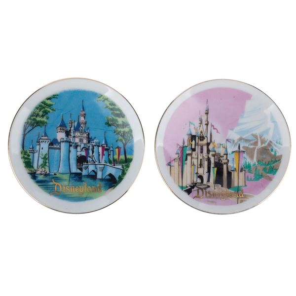 A Pair of Vintage Disneyland Castle Plates.