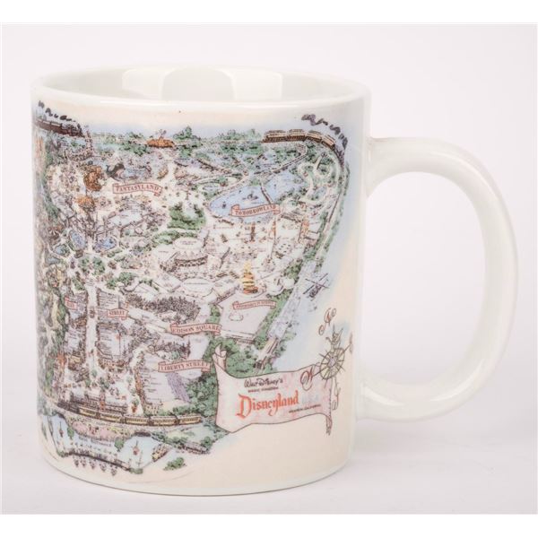A Large Coffee Mug Featuring a Disneyland Map.