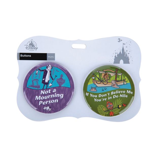 A Pair of Haunted Mansion & Jungle Cruise Buttons.