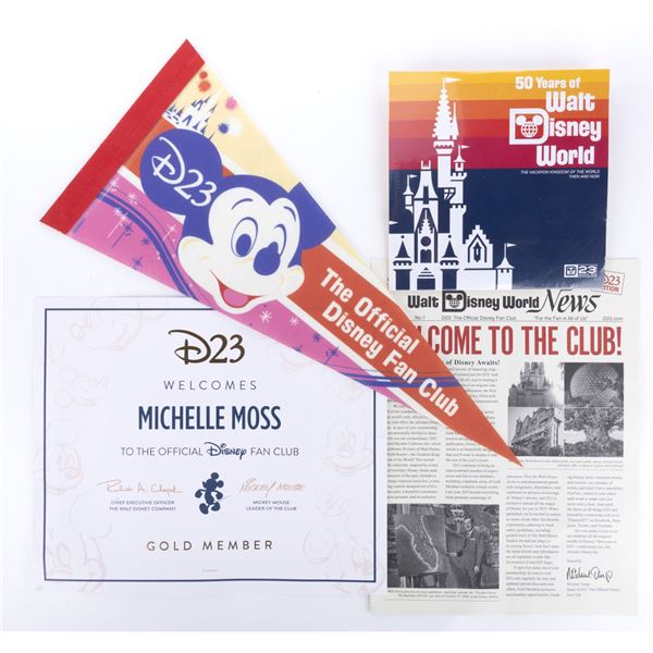 Set of (4) 2021 D23 Membership Ephemera.