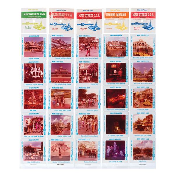 Collection of (5) Pana-Vue Walt Disney World Slide Sets.