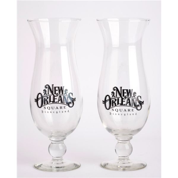 A Pair of Souvenir New Orleans Square Tulip Glasses.