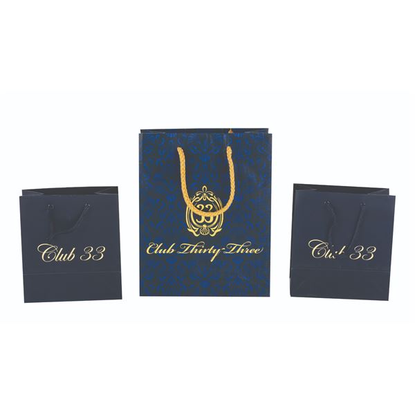 A Collection of (3) Club 33 Bags.