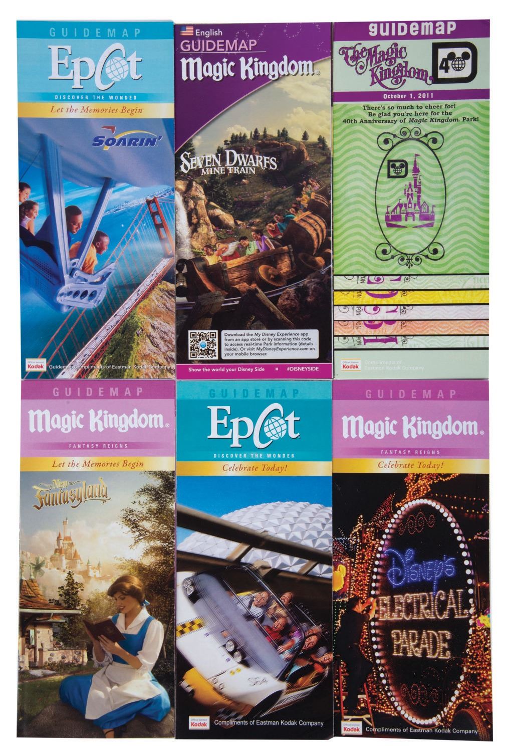 A Collection of Walt Disney World Gate Flyers.