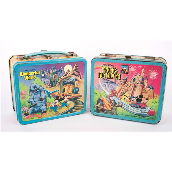 A Pair of Disney Parks Lunch Boxes by Aladdin.