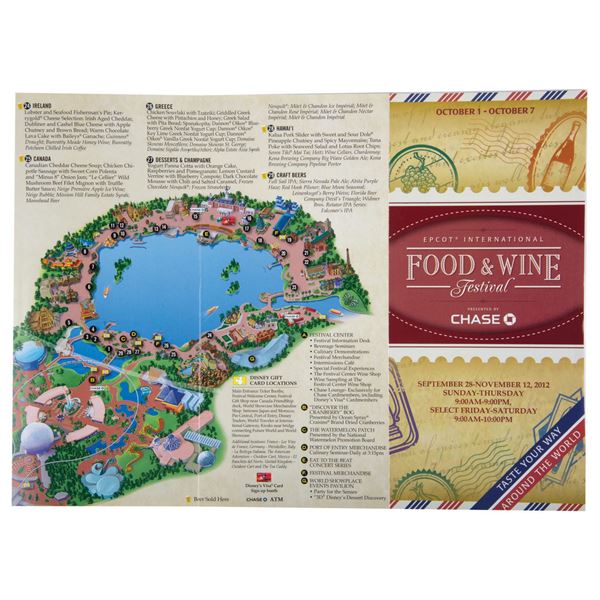 An EPCOT Food & Wine Festival Brochure.