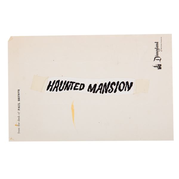 An Original Haunted Mansion Logo Photostat.