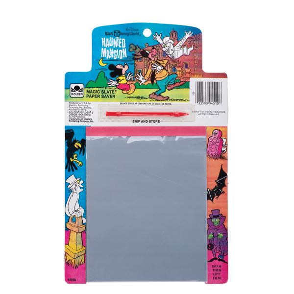 A Disney World Haunted Mansion Magic Slate Paper Saver.