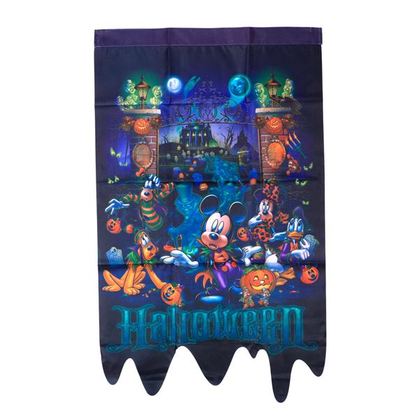 A Haunted Mansion Halloween Banner.