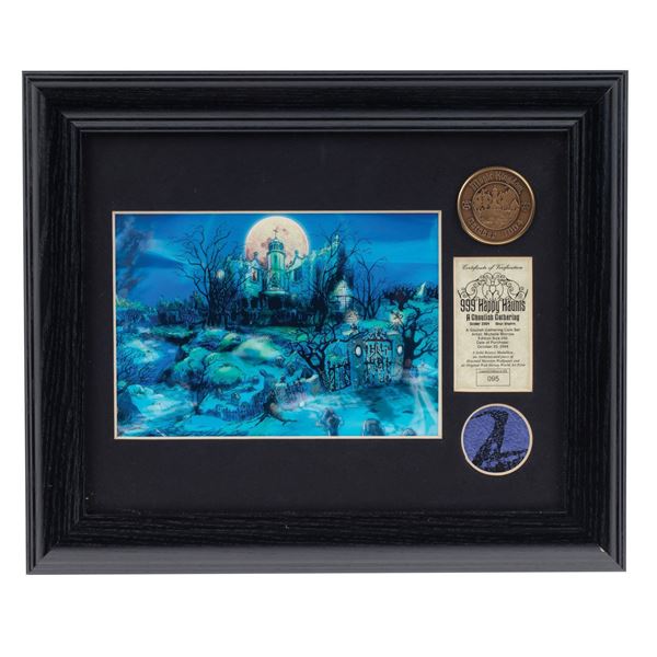 A Haunted Mansion Wallpaper Coin & Print Set.