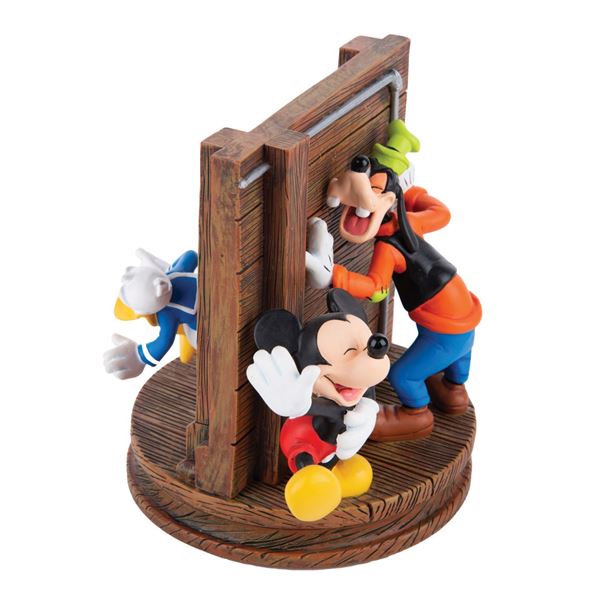 A Haunted Mansion Mickey & Donald Spinning Figure.