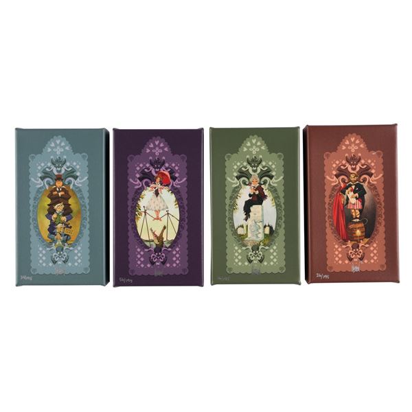 (4) Haunted Mansion Canvas Prints by Francisco Herrera.