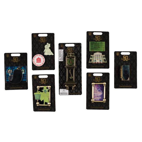 A Collection of (7) Haunted Mansion 50th Pins.