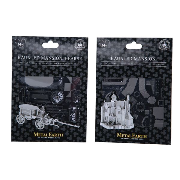 Metal Earth Haunted Mansion & Hearse Model Kits.