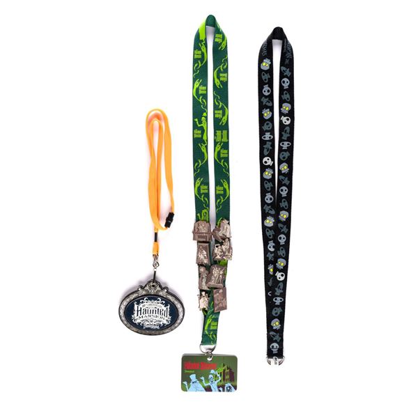 (3) Pin Trading & Haunted Mansion Event Lanyards.