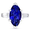 Image 1 : 5.68ct Marquise Tanzanite & Diamond Ring