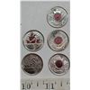Image 2 : Lot of Colored Quarters - Poppy, Cindy Klassen, Breast Cancer, Whale