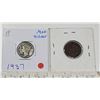 Image 1 : 1937 Dime .900 Silver and 1928 Penny