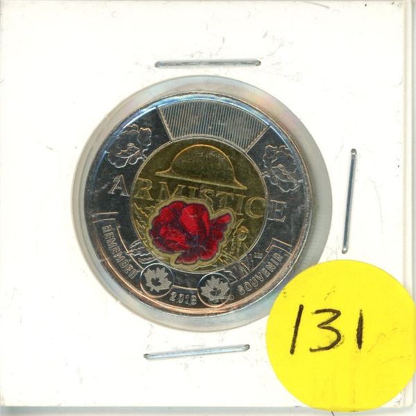 2018 Armistice Colored Poppy Toonie