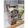 Image 2 : 2 vases one 7" marble - other is Nippon 6 1/2"h