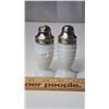 Image 1 : Milk glass salt & pepper shakers Anchor Hocking