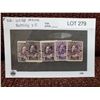 Image 1 : 5 Canada 5c Admiral head stamps - used, various shades of purple