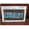 Image 1 : 5 Canada 10c Admiral head stamps - used, blue