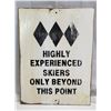 Image 1 : Vintage 3 Black Diamond Ski Hill Sign 19"x14"